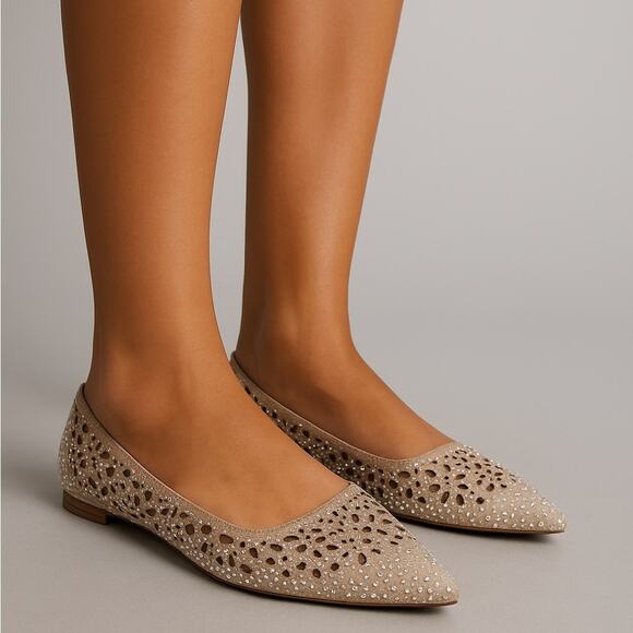 KARL LAGERFELD 😎 Paris: “The Nina” - Diamond Studded Slip-On Flats (Size 7) - Picture 15 of 15